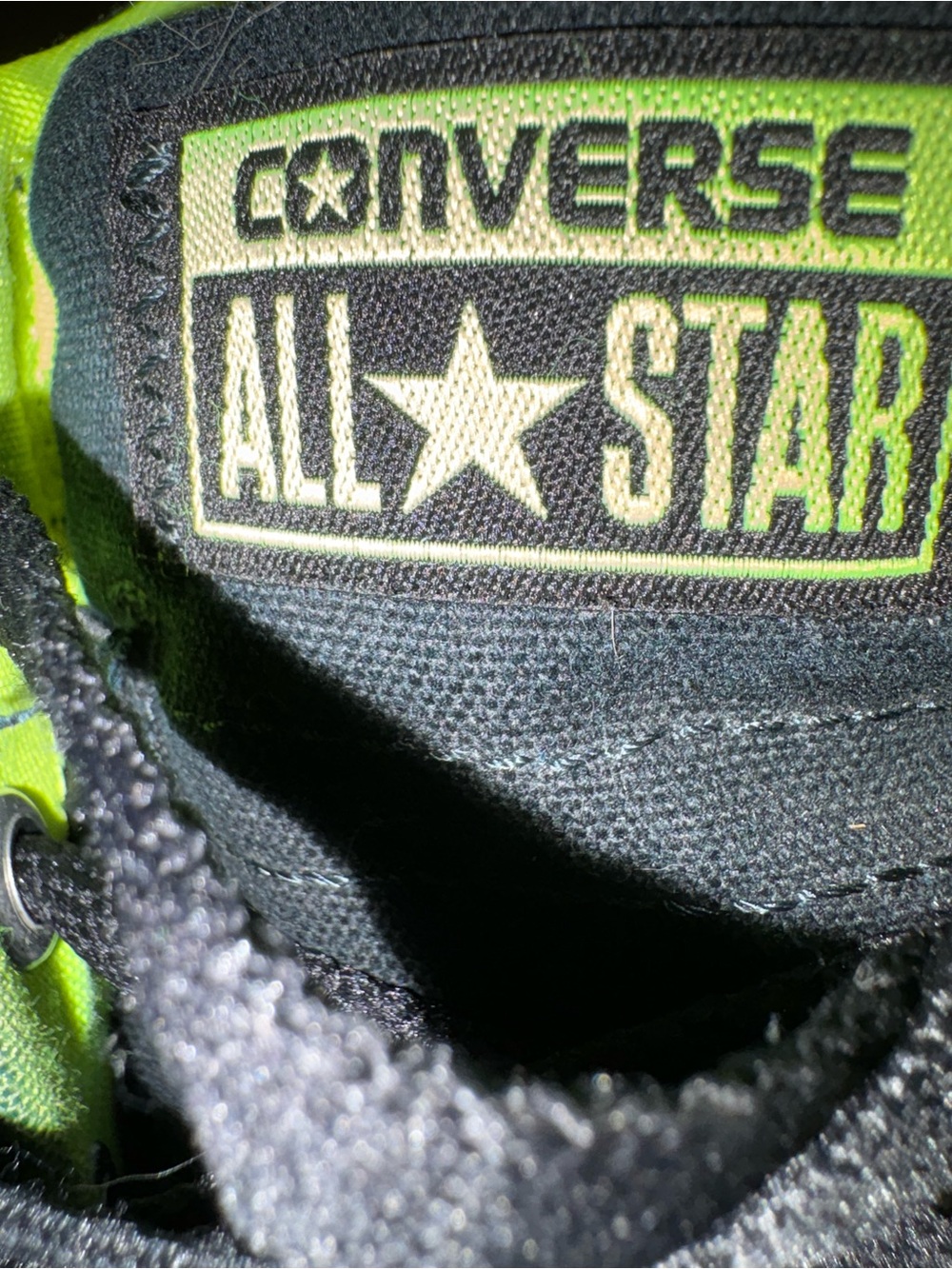 Converse All Star Men's Low Top Lace Up Sneakers Black Green White 154881F - Picture 4 of 5